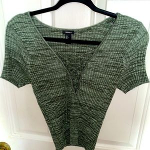 Stretchy top green forever 21